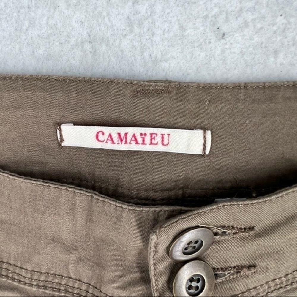 Camaieu Roll Tab Crop Cargo Pant - Picture 7 of 9
